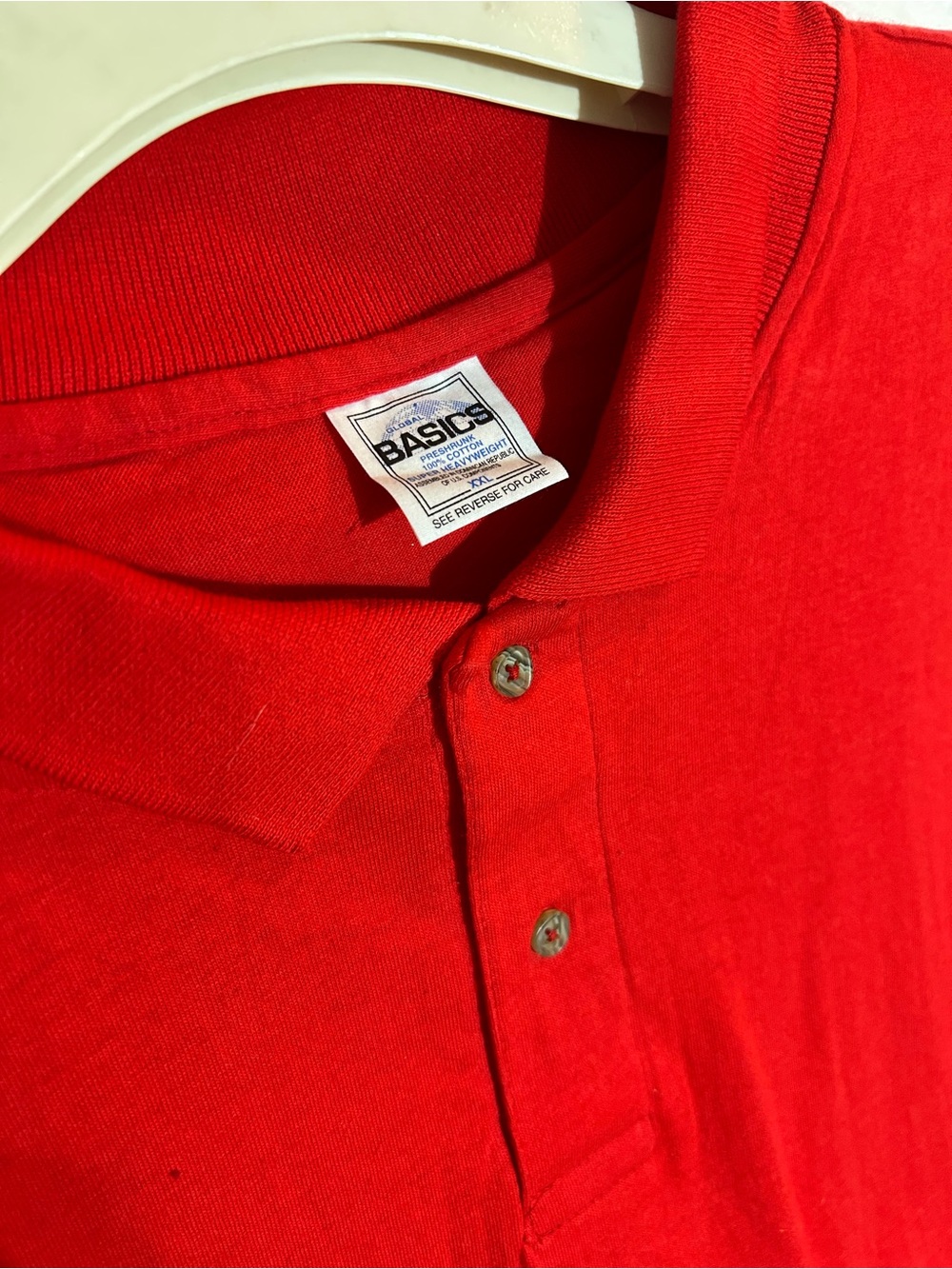 Vintage Global Basics Men’s Red Polo Shirt